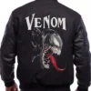 Buy Now Venom Design Embroidery Black Varsity Jacket For Men And Women