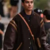 Buy Now XO Kitty Q Brown Wool Varsity Jacket For Sale