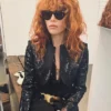 Buy PFW 2026 Natasha Lyonne Cropped Black Sequin Jacket