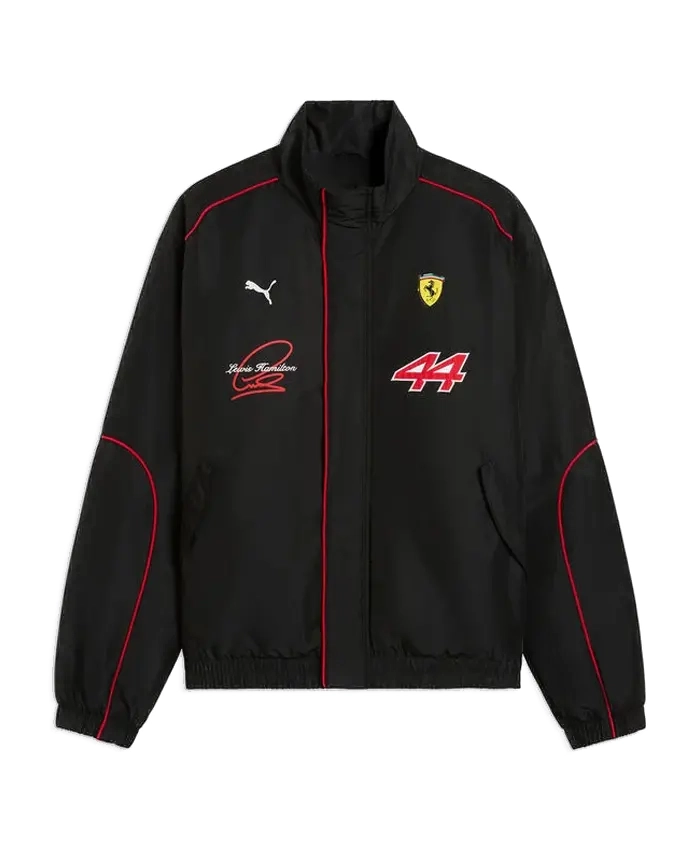 Buy PUMA X Ferrari F1 Lewis Hamilton Black Cotton Track Jacket