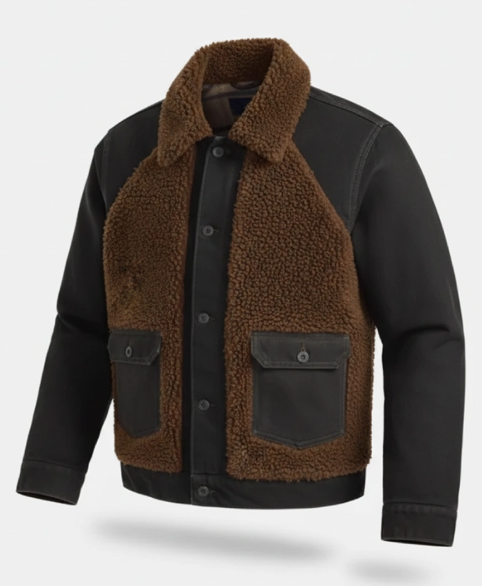 Buy Paneled Canvas Sherpa Fleece Jacket For Men And Women