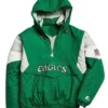 Buy Philadelphia Eagles 80s Green Half Zip Pullover Anorak Jacket