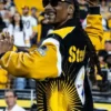Buy Snoop Doggs Pittsburgh Sunday Night Football Black And Yellow Varsity Jacket For Unisex