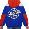 Buy Stegaro Purple And Blue Half Zip Up Hooded Jacket For Men And Women 2