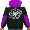 Buy Stegaro Purple And Blue Hooded Jacket For Men And Women