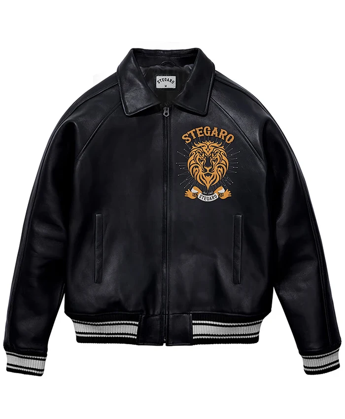 Buy Stegaro Vintage Bomber Black Leather Jacket For Men And Women