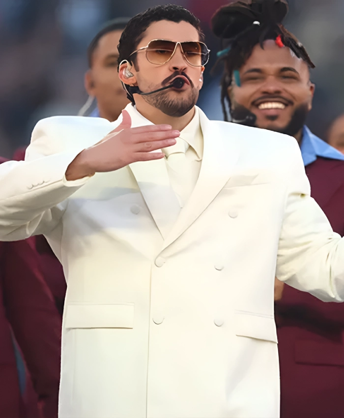Buy Super Bowl LX 2026 Bad Bunny Off White Blazer For Men And Women