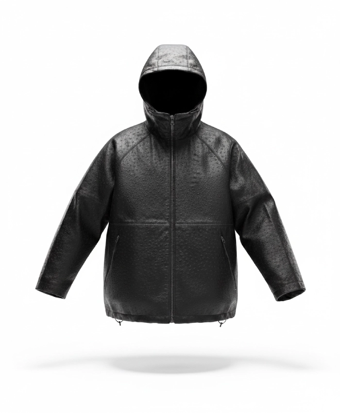 Buy Supreme Gore Tex SS26 Black Leather Hooded Jacket For Men And Women