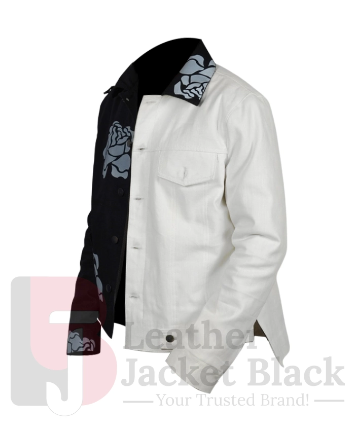 Buy TV Series The Equalizer Season 02 Robyn McCall Black And White Printed Flowers Jacket