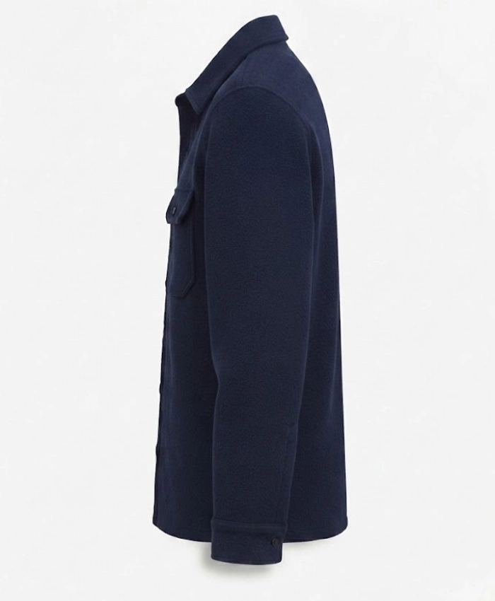 Buy The Division Shirt Navy Wool Jacket