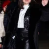 Buy The Late Show With Stephen Colbert Selena Gomez Black Fur Long Coat For Unisex