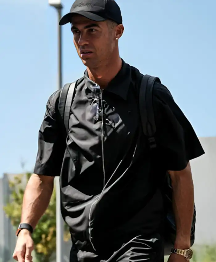 Buy The Nassr Zone Cristiano Ronaldo Black Zipper Shirt For Unisex