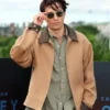 Buy The Odyssey Photocall Robert Pattinson Tan Wool Jacket 