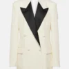 Buy The Today Show Tina Knowles Double Breasted White Tuxedo Blazer For Unisex
