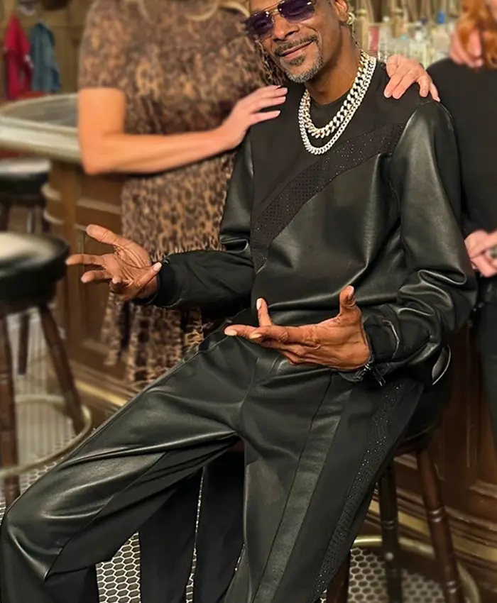Buy The Voice Season 26 Snoop Dogg Black Leather Tracksuit For Men And Women