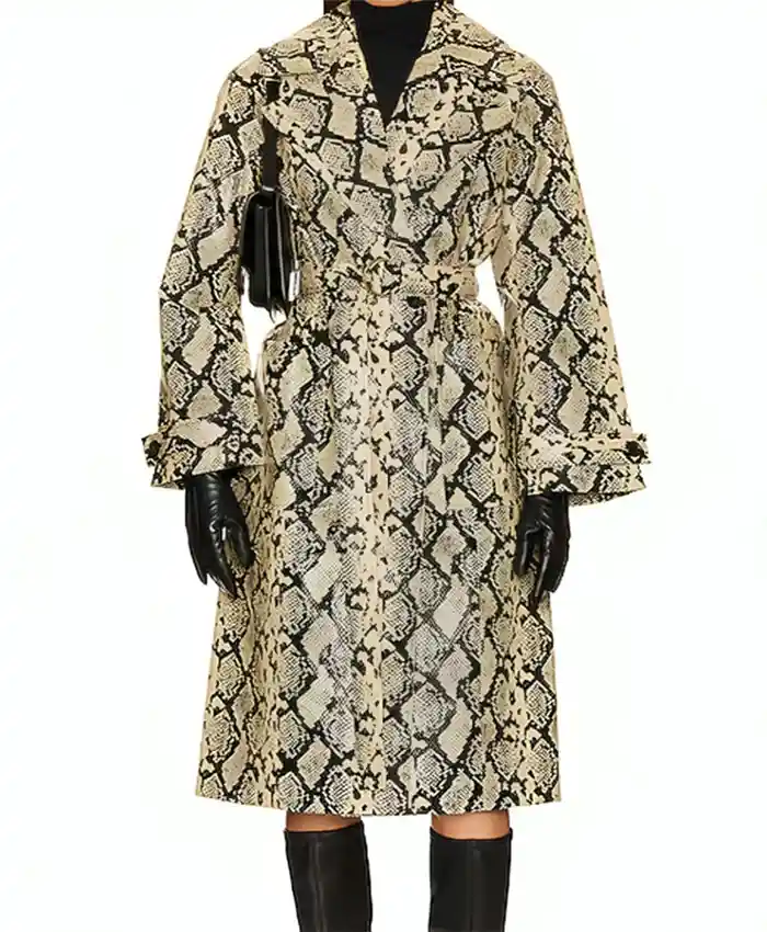 Buy The Young And The Restless Tessa Porter Snakeskin Leather Coat For Unisex