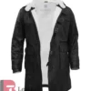 Buy Tom Hardy Batman The Dark Knight Rises Bane Black Leather Shearling Coat