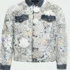 Buy Travis Kelce Poetic Lust Blue And White Denim Jacket For Men And Women