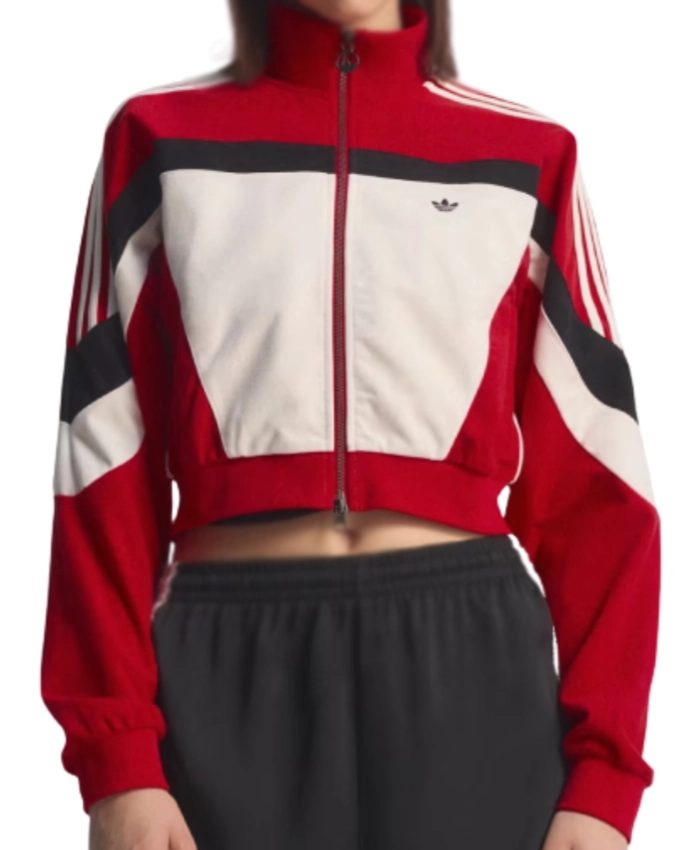 Womens Blocking Cropped Track Jacket