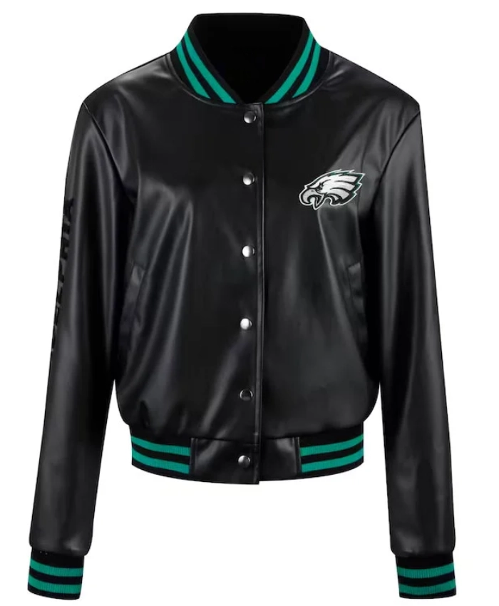 Buy Now Philadelphia Eagles Cuce Black Vegan Leather Jacket For Unisex