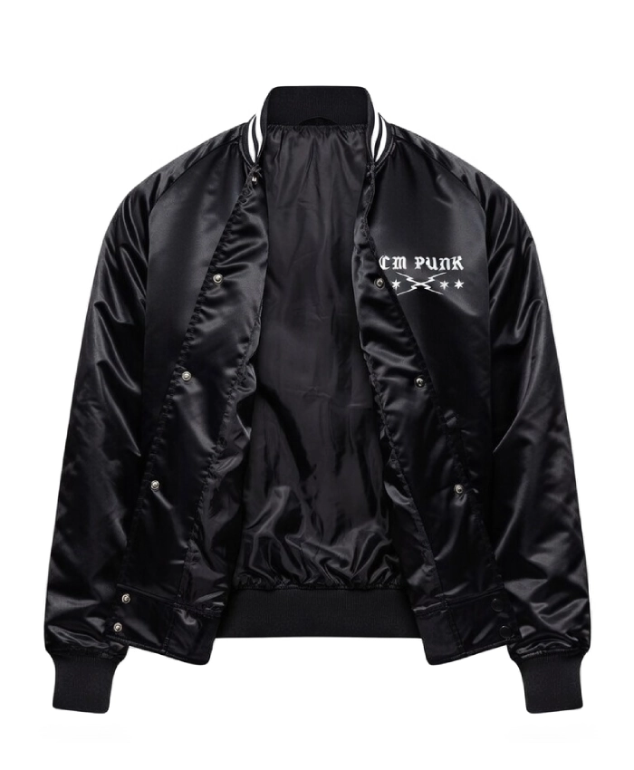CM Punk Chicago Blackhawks Cashmere Satin Jacket