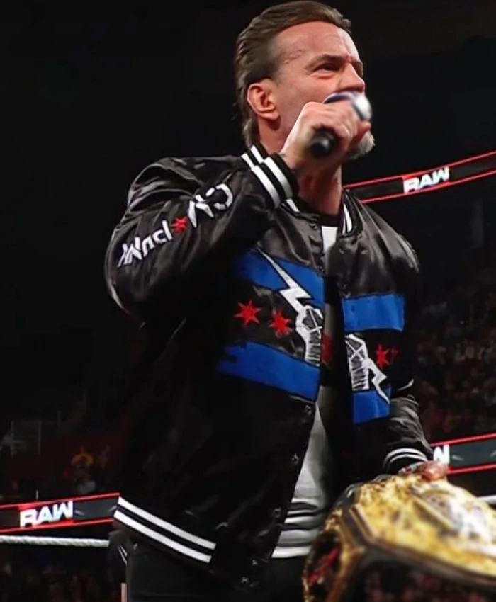 CM Punk Chicago Made Bomber Jacket In Black
