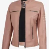 Cafe Racer Austin Pink Leather Jacket