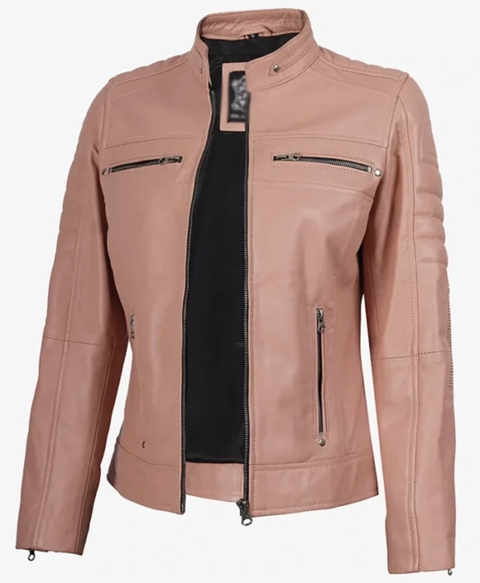 Cafe Racer Austin Pink Leather Jacket