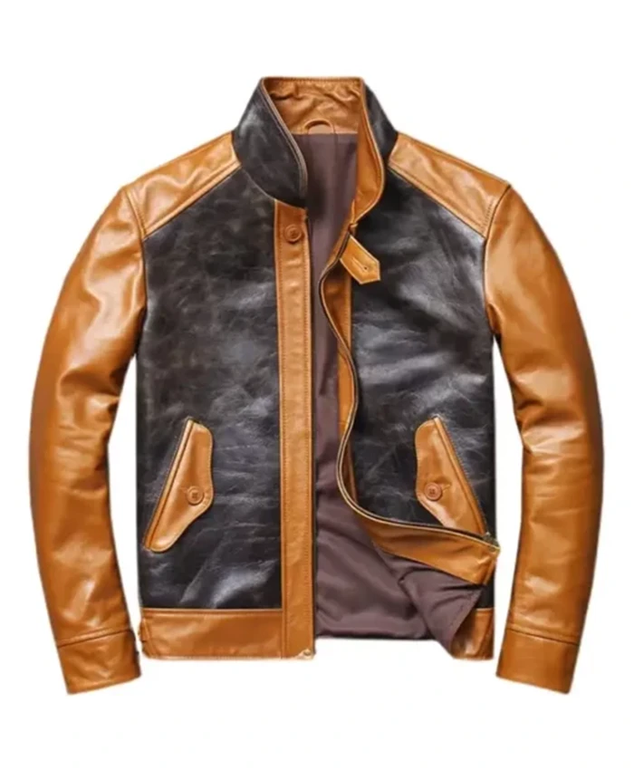 Cafe Racer Black And Brown Jacket