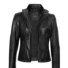 Cafe Racer Slim Fit Black Leather Jacket