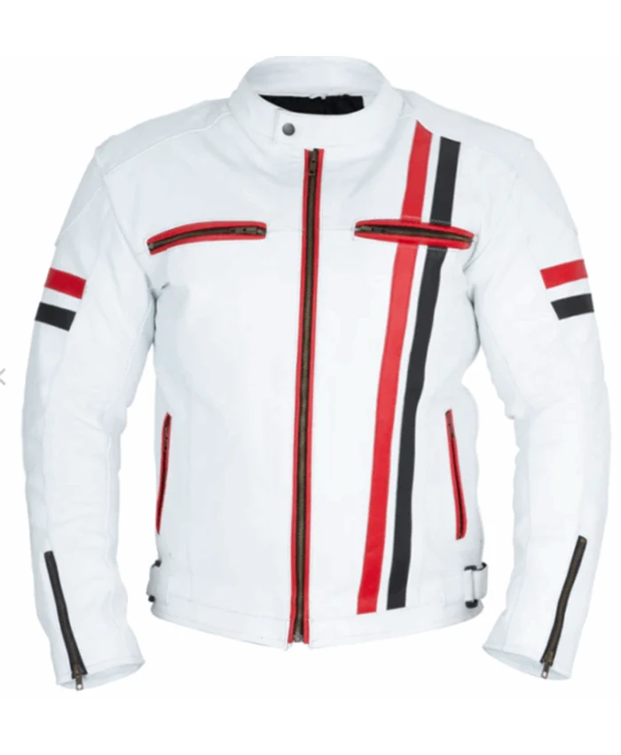 Cafe Racer Weston White Jacket
