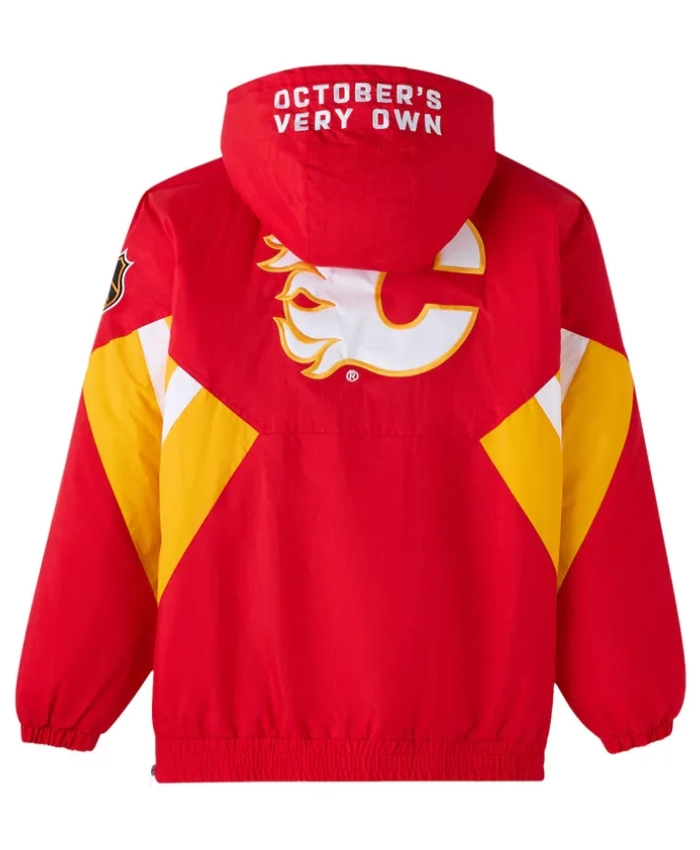 Calgary Flames OVO Red Hooded Jacket