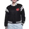 Calgary Flames Printed Logo Varsity Satin Jacket