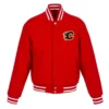 Calgary Flames Red Domestic Varsity Jacket