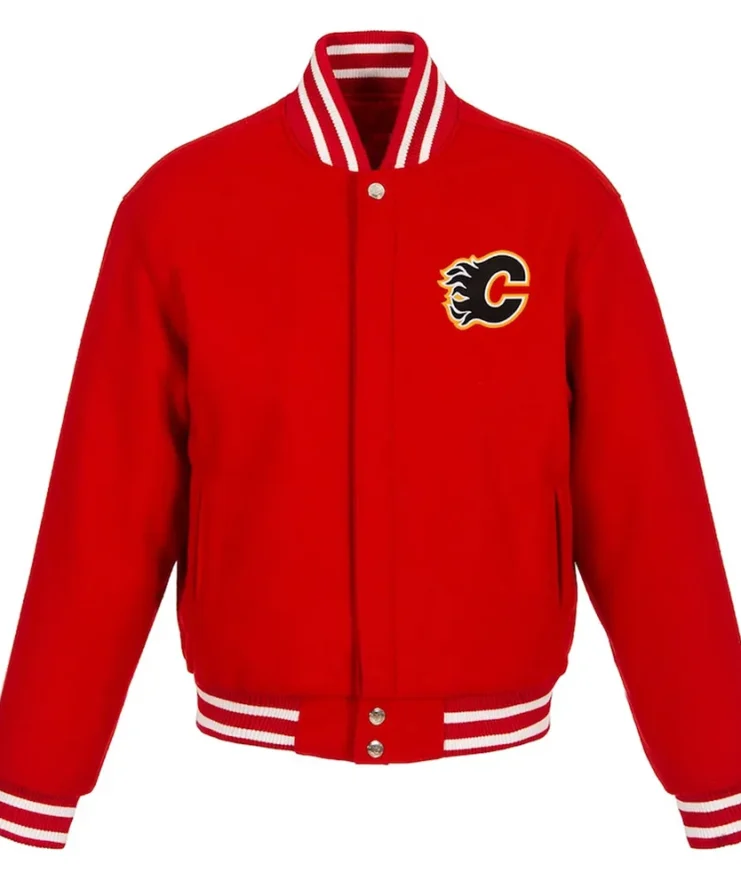 Calgary Flames Red Domestic Varsity Jacket