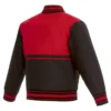 Calgary Flames Youth Black And Red Jacket Back