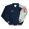 California Angels Full Snap Satin Silver And Blue Jacket