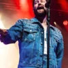 Calum Milan Concert 2025 Embellished Blue Denim Jacket