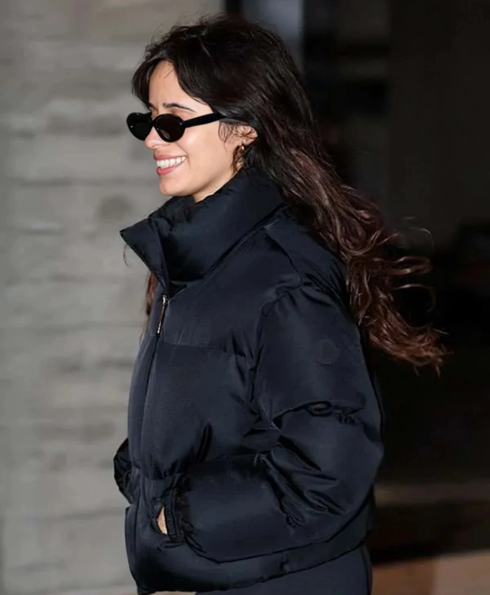 Camila Cabello Black Puffer Jacket - Image 2