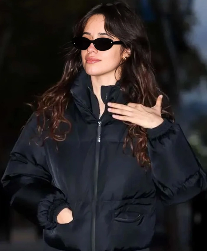 Camila Cabello Black Puffer Jacket - Image 3