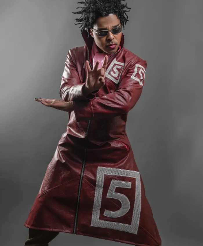 Camrus Johnson One Piece TV Series S02 Mr 5 Maroon Leather Coat