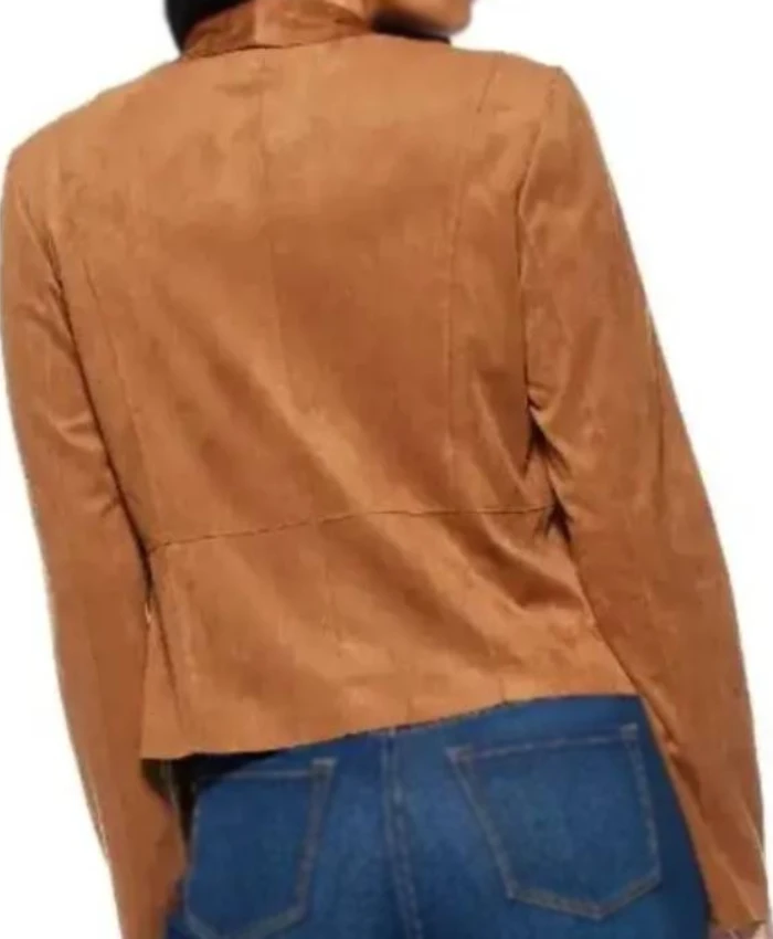 Camryn Manheim Murder In A Small Town S2 Brown Suede Jacket