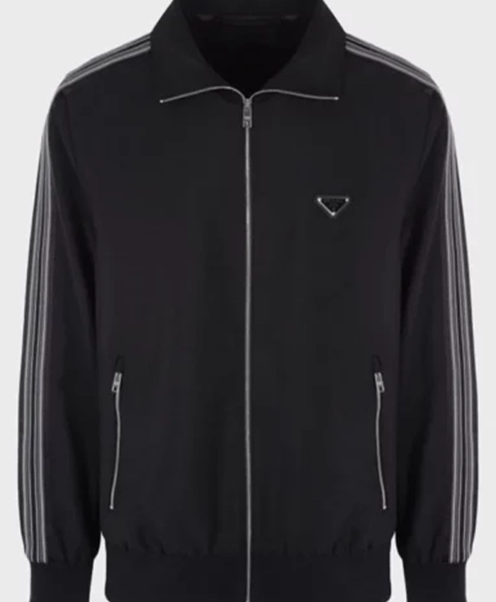 Cane Tejada Woody McClain Power Book II Ghost Season 04 Woody McClain Prada Black Track Jacket For Sale