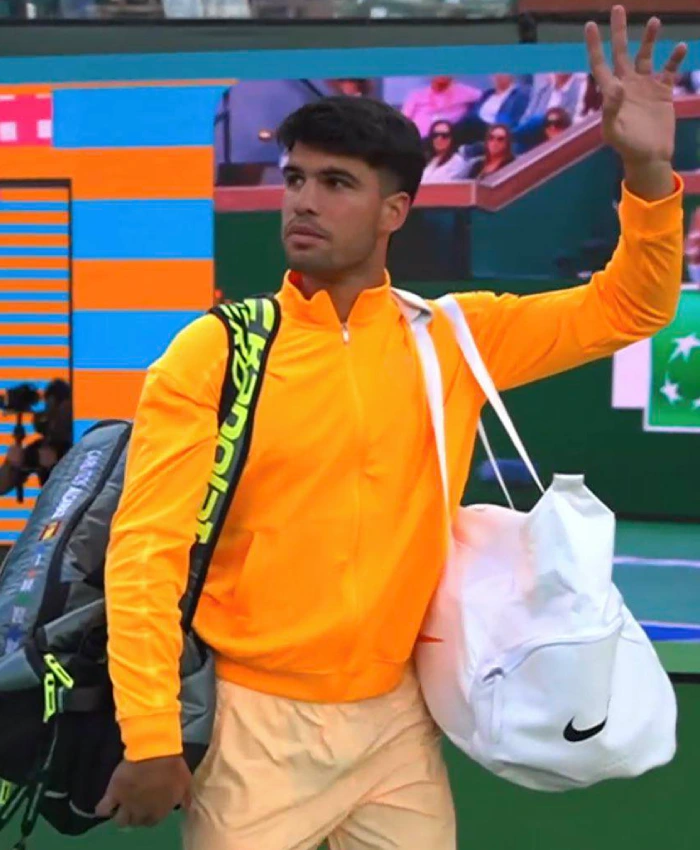 Carlos Alcaraz BNP Paribas Open 2026 Yellow Jacket