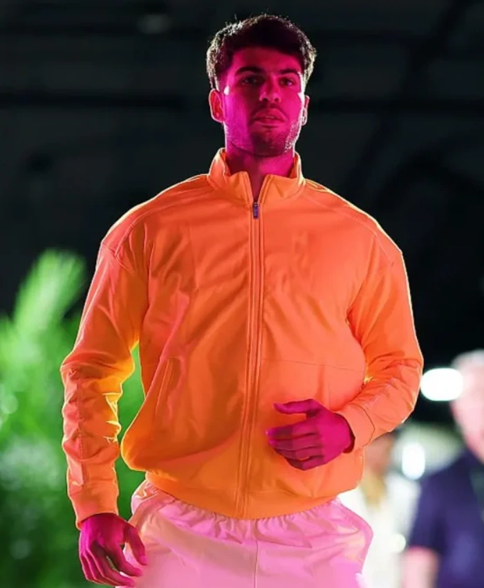 Carlos Alcaraz BNP Paribas Open 2026 Yellow Zip Up Jacket