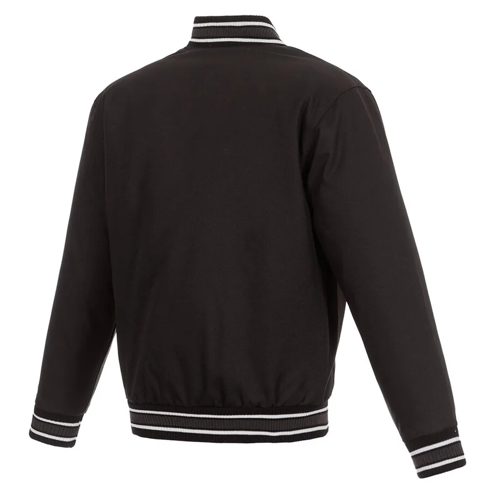 Carolina Hurricanes Black Poly Twill Jacket Back