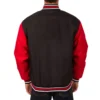 Carolina Hurricanes Black And Red Poly Twill Jacket Back