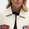 Carolina Hurricanes Heathered Bone Coachs Jacket For Sale