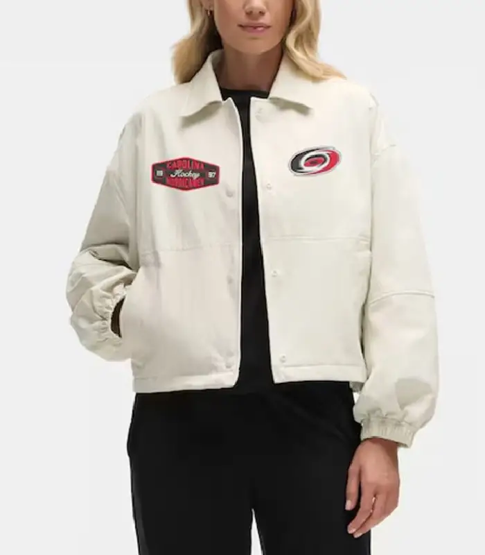 Carolina Hurricanes Heathered Bone Coachs Jacket