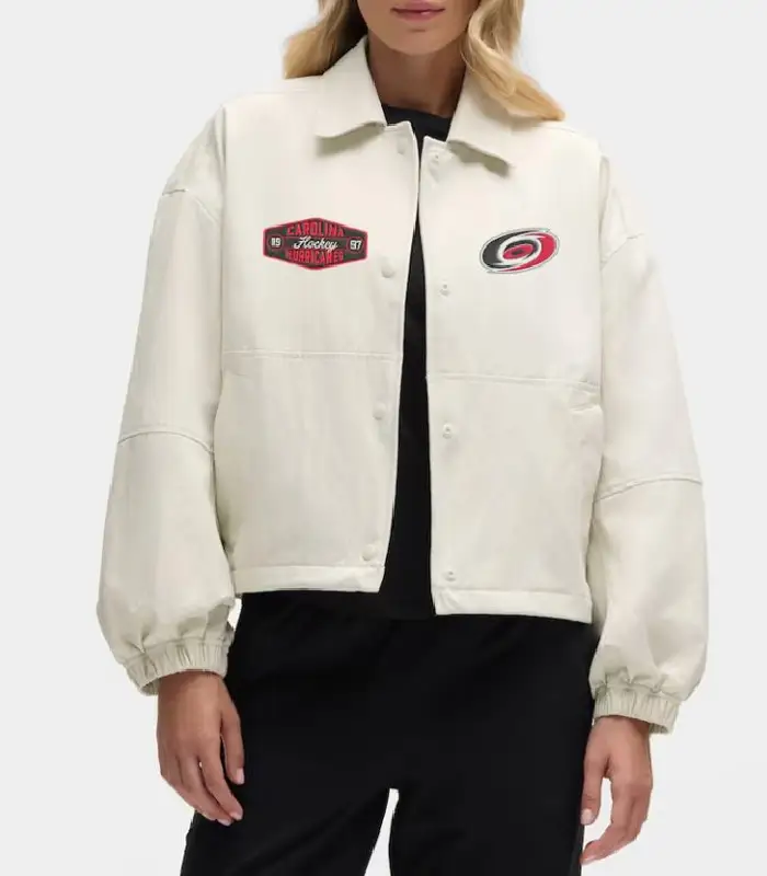 Carolina Hurricanes Heathered Bone Coachs Jackt